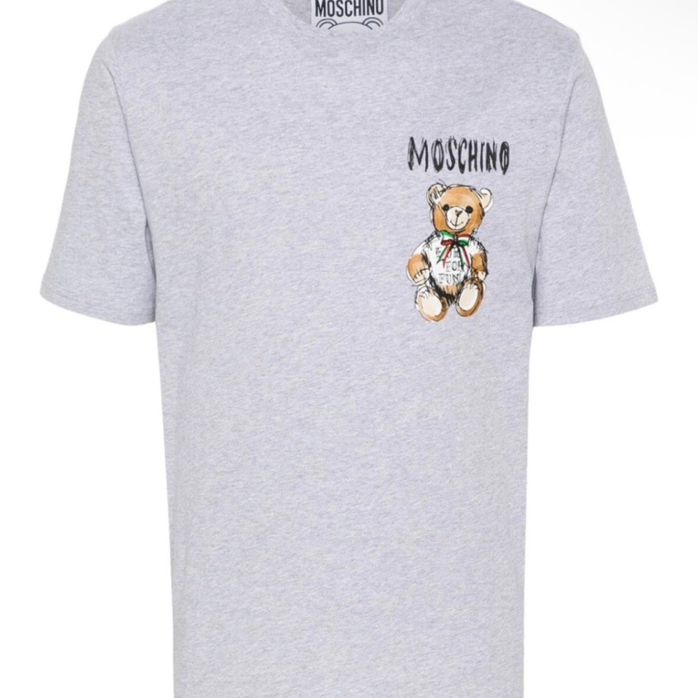 Moschino Couture Teddy Bear T-Shirt Mens Sizes Grey NWT